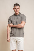 Men’s active polo T-shirt, breathable mesh, slim fit
