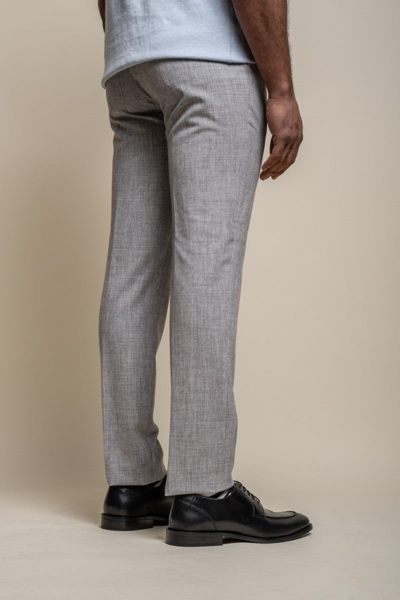 Men's Tokyo Slim-Fit Formal Trousers – Dove Grey
