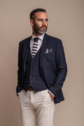 Seeba Navy with Dakota Beige Chino Men's Combined Suit Set
