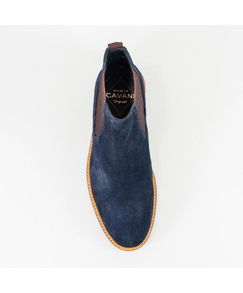 Mens Navy Blue Slip On Chelsea Boots ARIZONA