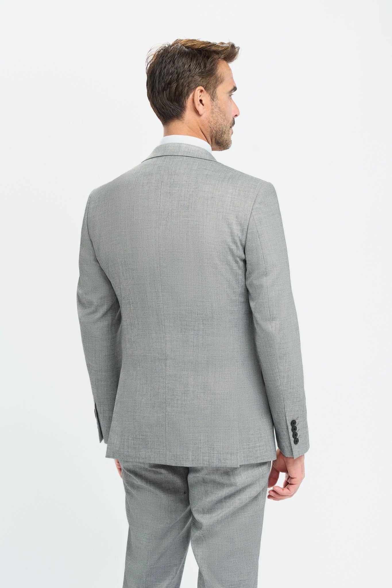 Mens Grey Premium Slim Fit Suit Jacket MALIBU