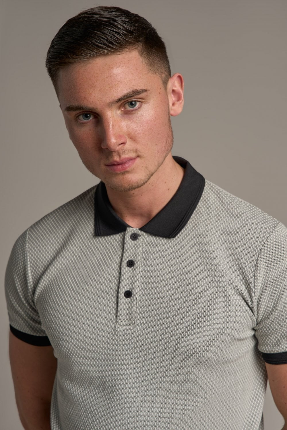 Mens Ecru Cotton Polo Shirt HARPOON