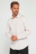 Men’s slim fit long sleeve dress shirt classic collar