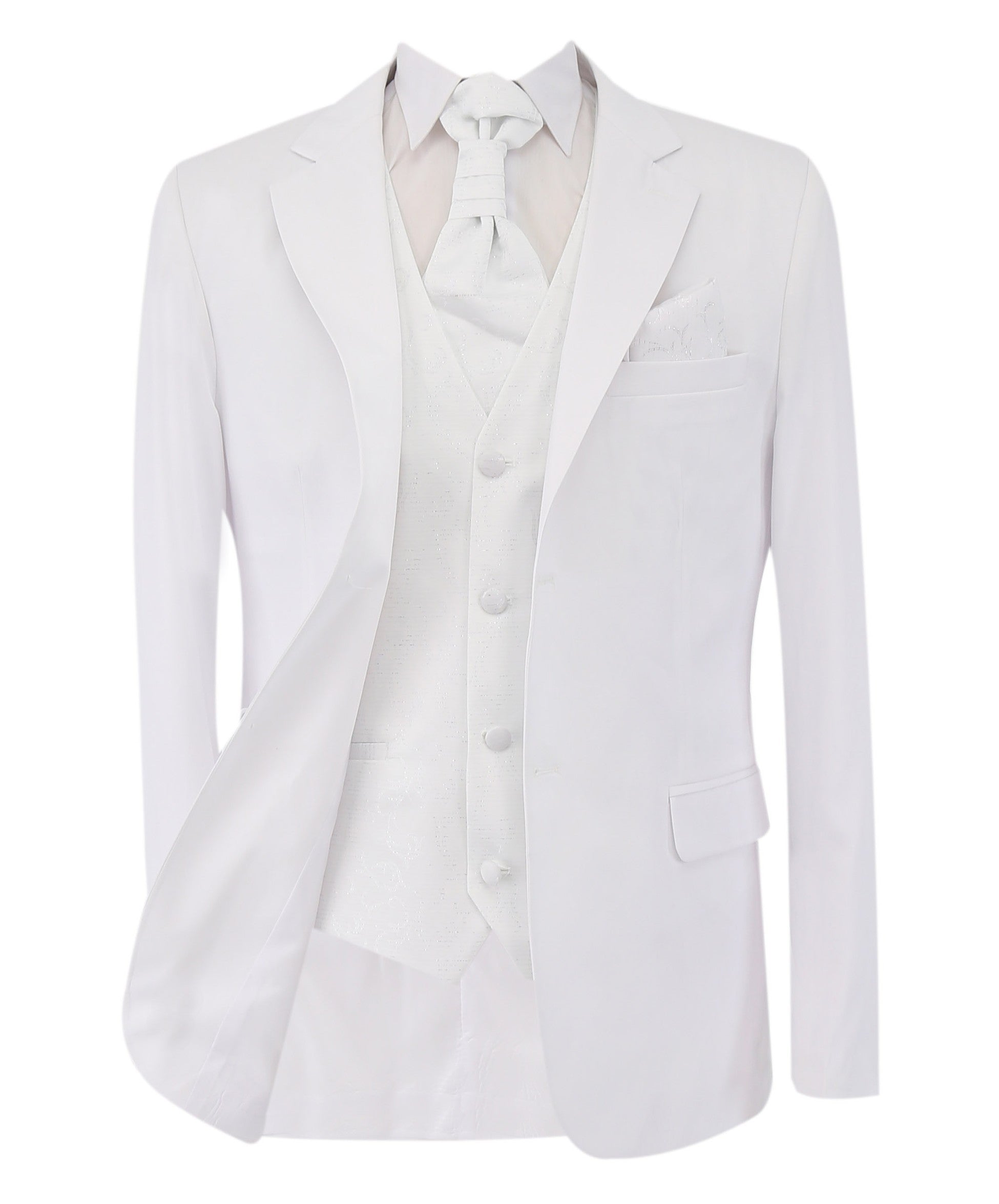 Gorgeous White Men's Slim Fit Formal Suit Set