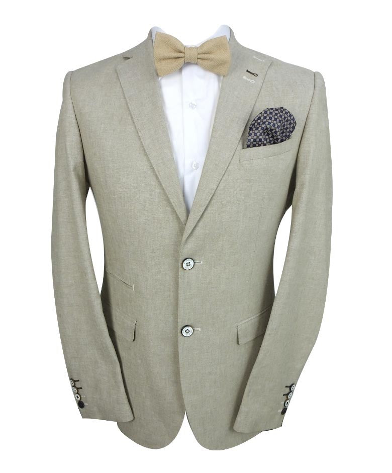 Men's Slim Fit Linen Formal Set ETHAN - Beige