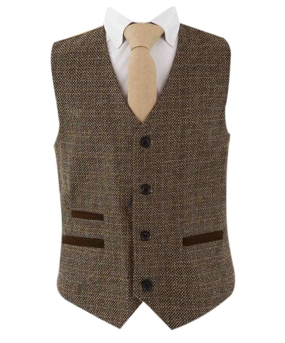 Tailored Brown Suit for Boys – Brown