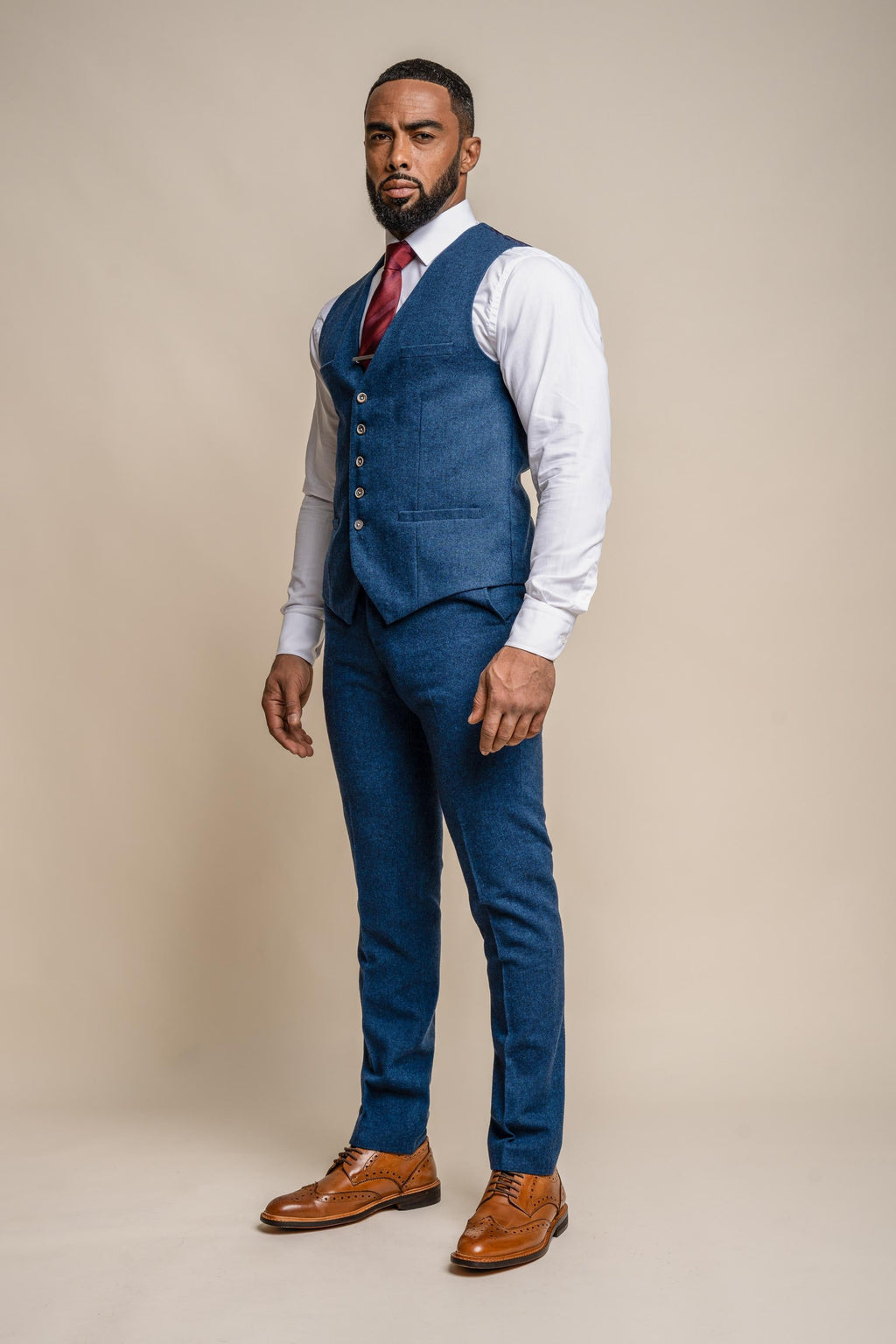 Slim Blue Suit for Men – Blue