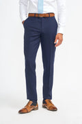 Men’s Wool Slim Fit Formal Trousers - James - Navy Blue
