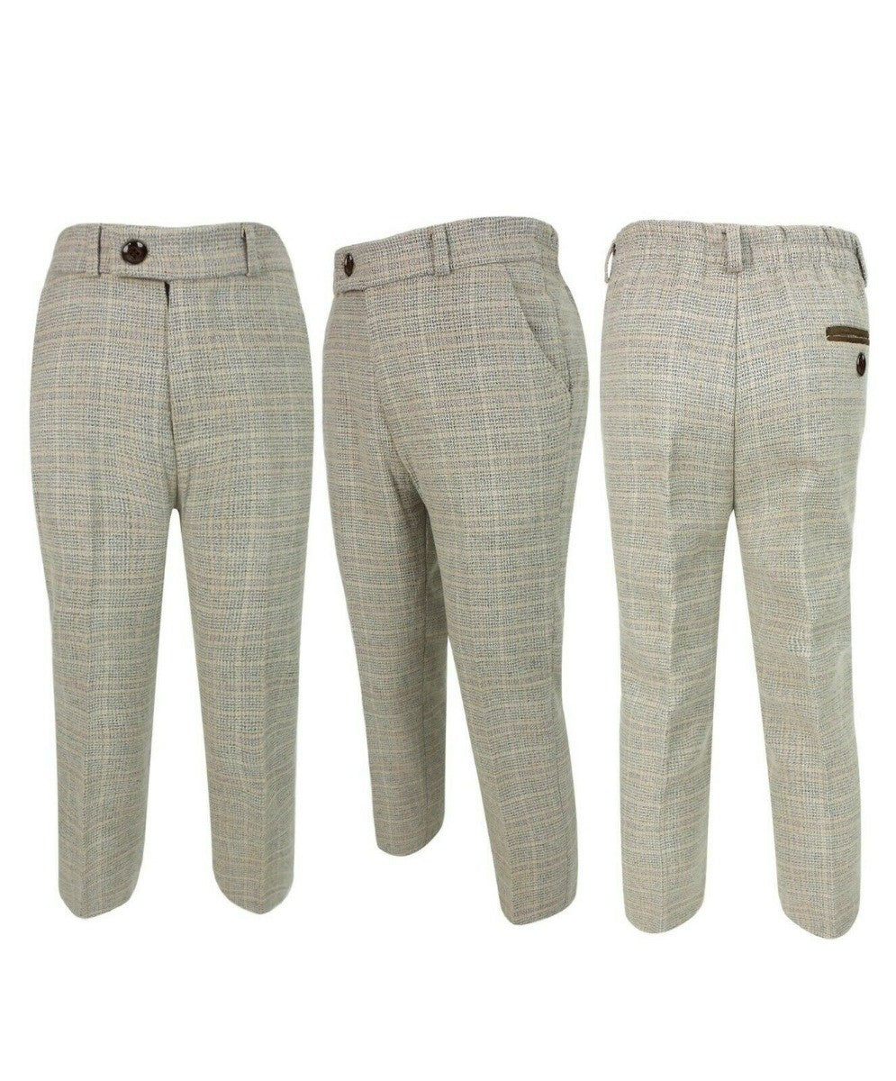 Tailored Beige Suit for Boys – Brown