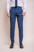 Men's Slim Fit Formal Trousers - MIAMI - Blue