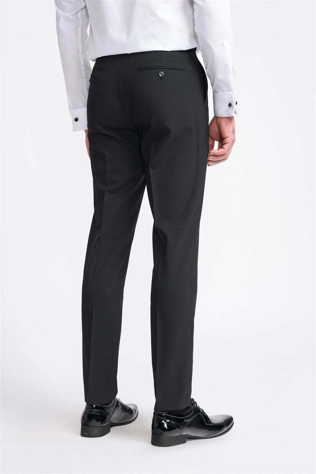 ASPEN D/B Black Men's Satin Lapel Double-Breasted Suit