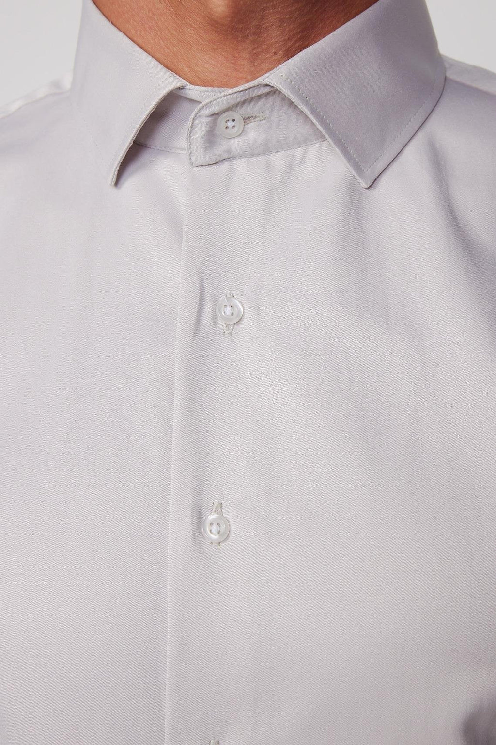 Mens Dimi Dotti Beige Cotton Blend Slim Fit Dress Shirt