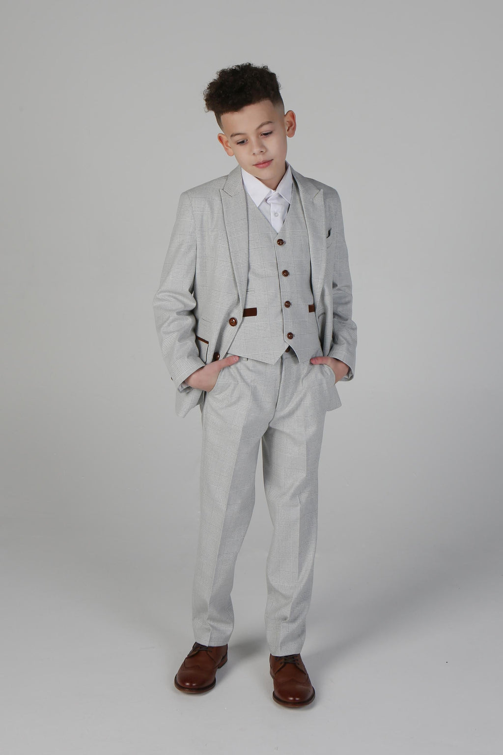 Tailored Beige Suit for Boys – Stone Beige