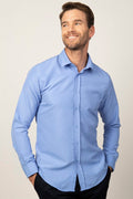 Men’s slim fit long sleeve dress shirt easy iron