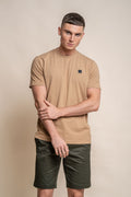 Men’s crewneck cotton T-shirt, smooth jersey, slim fit
