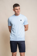 Men’s crewneck cotton T-shirt, casual basics, slim fit