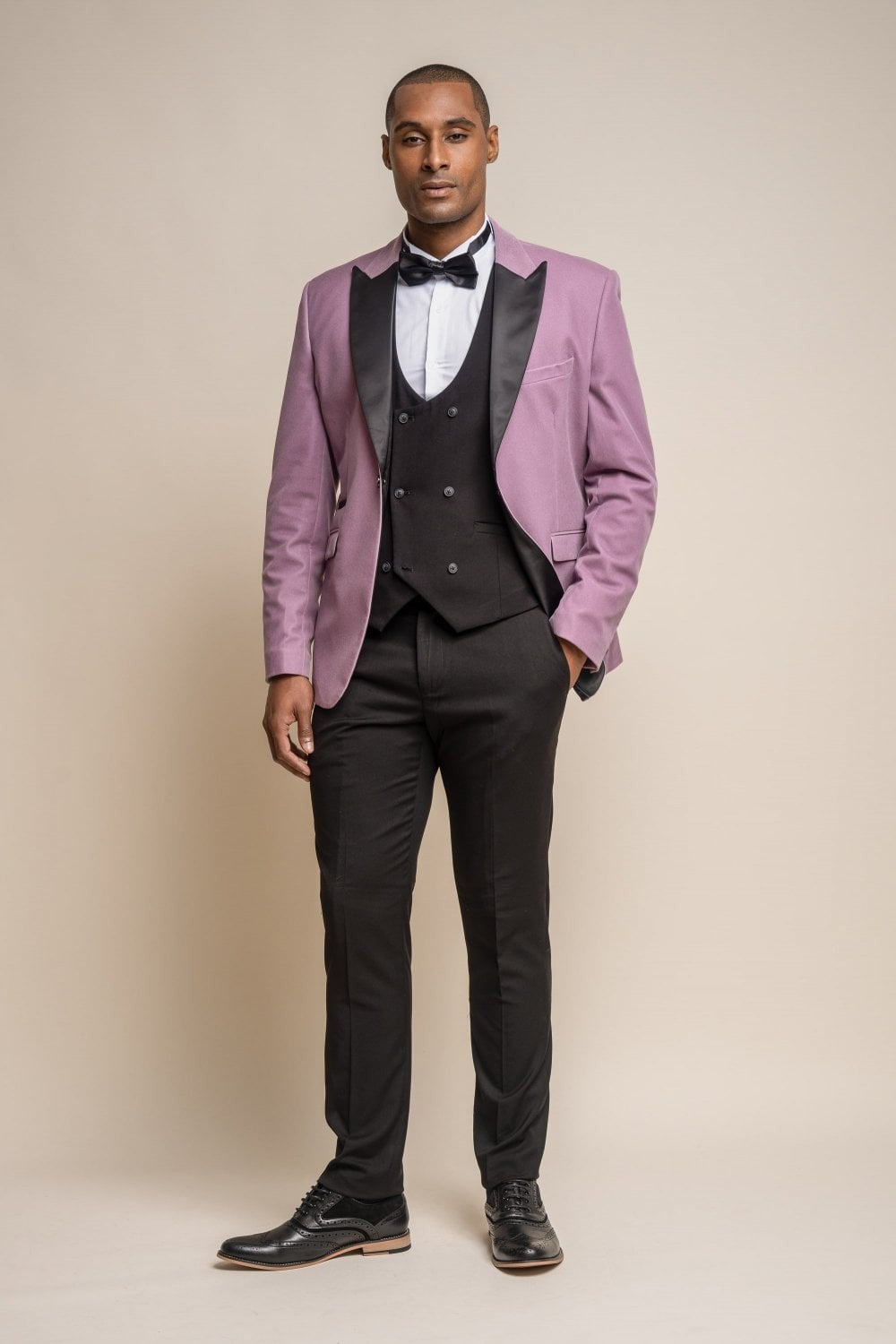 Mens Lavender Slim Fit Velvet Tuxedo Blazer ROSA