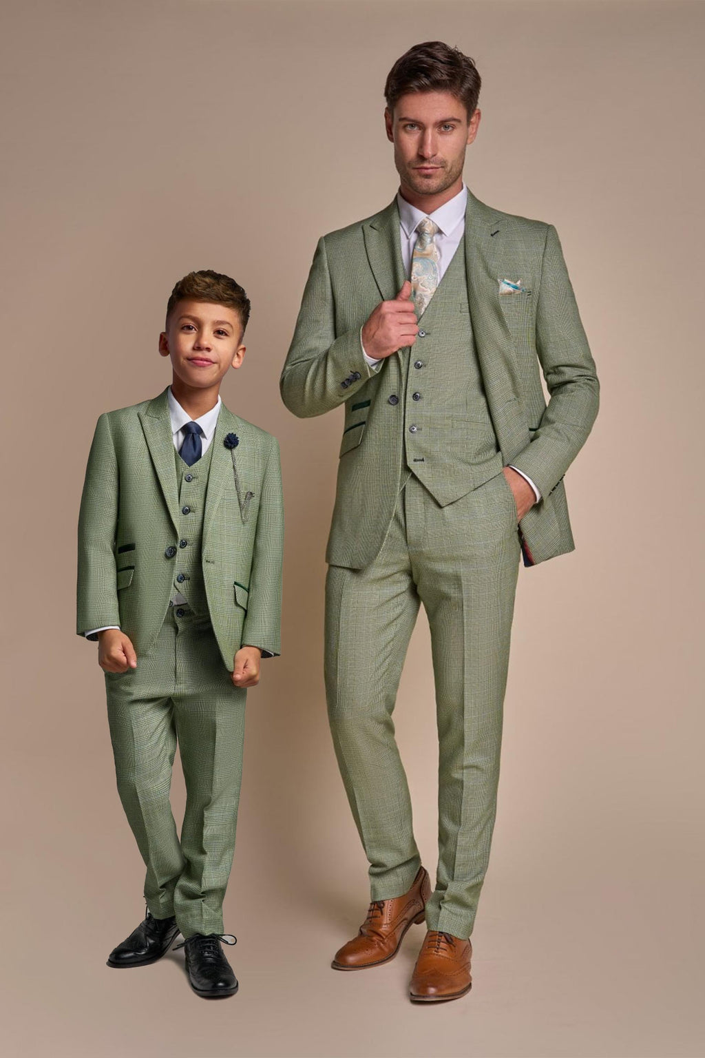 3-Piece Green Suit for Men – Sage Green