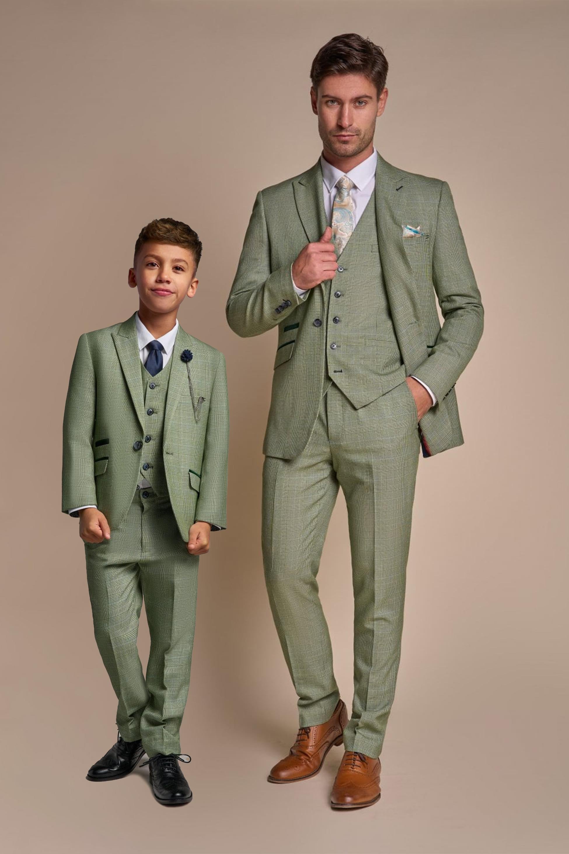 3-Piece Green Suit for Men – Sage Green