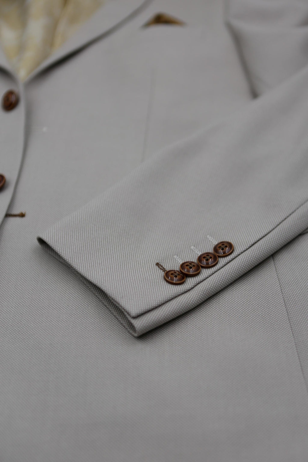 Mens Stone Beige Tailored Fit Suit Jacket MAYFAIR