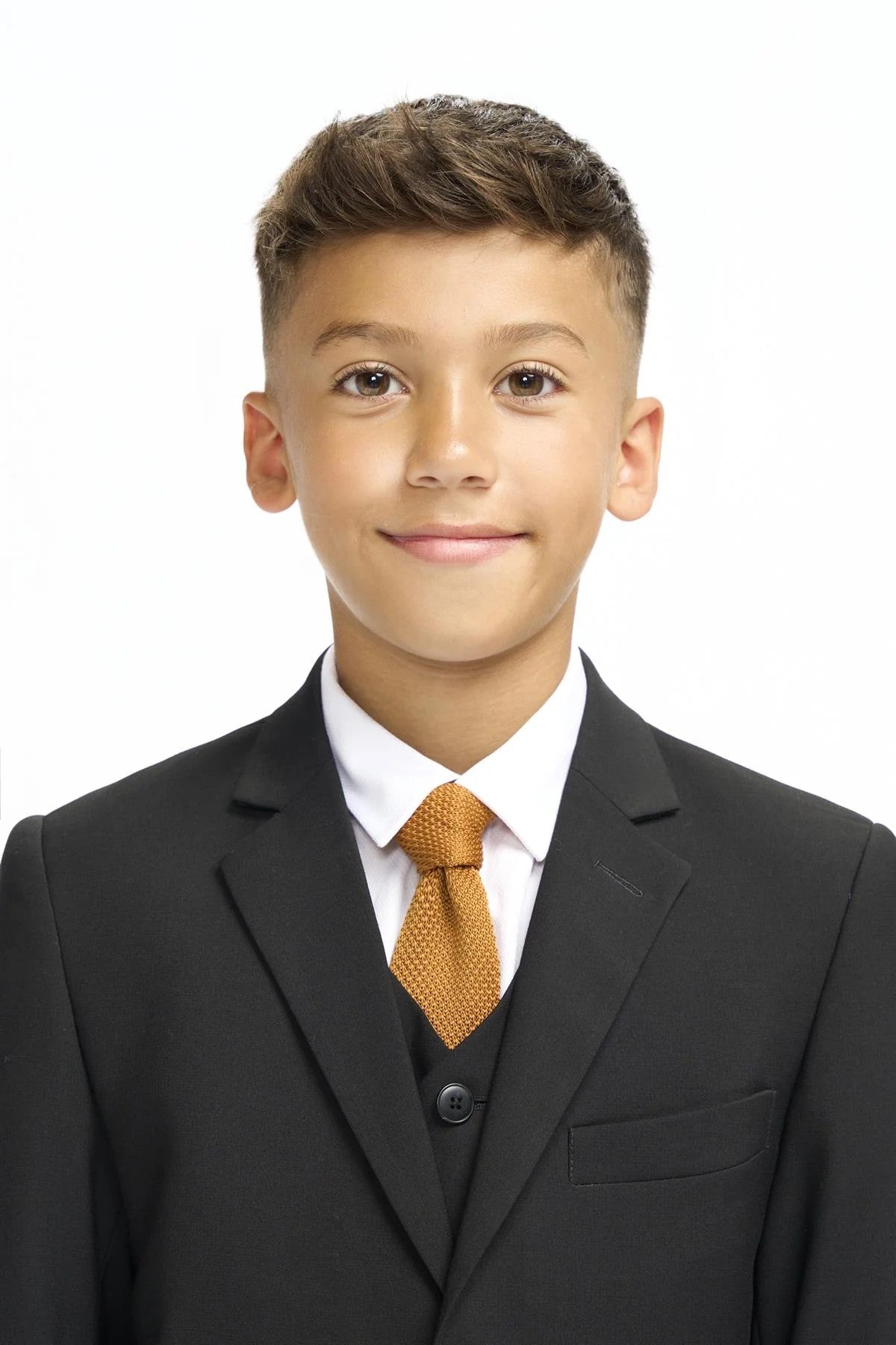 Slim Black Suit for Boys – Black