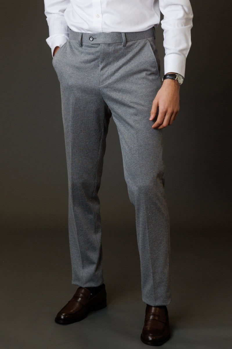 JAYCE Grey Men's Double Breasted Pinstripe Suit