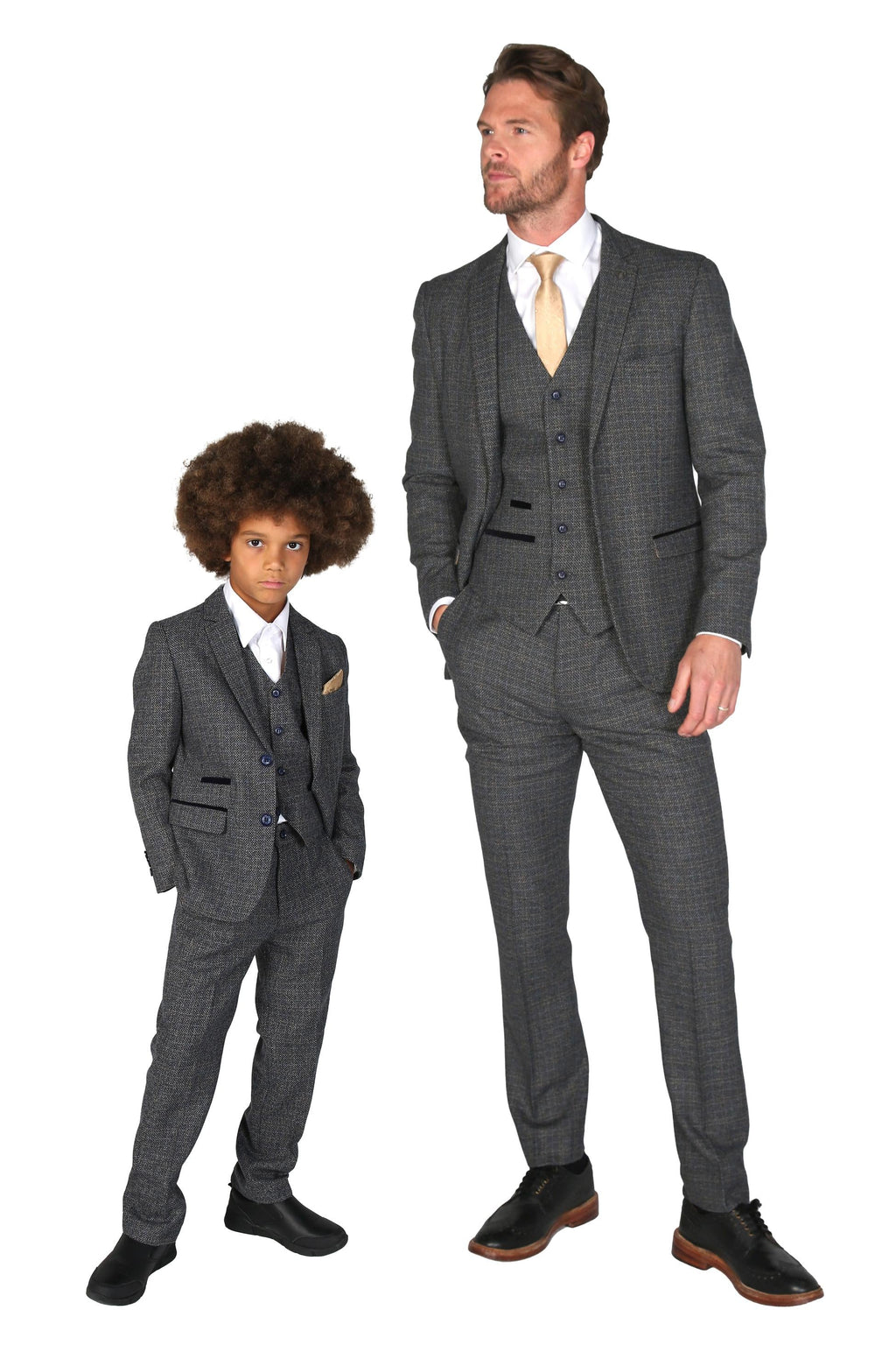 Tailored Grey Suit for Boys – Navy Blue