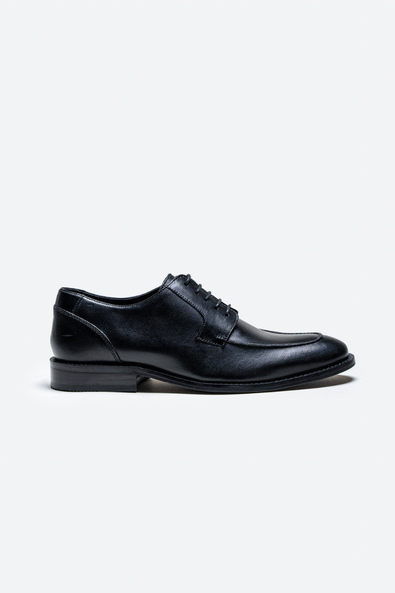 Mens Black Derby Lace Up Formal Shoes BERLIN