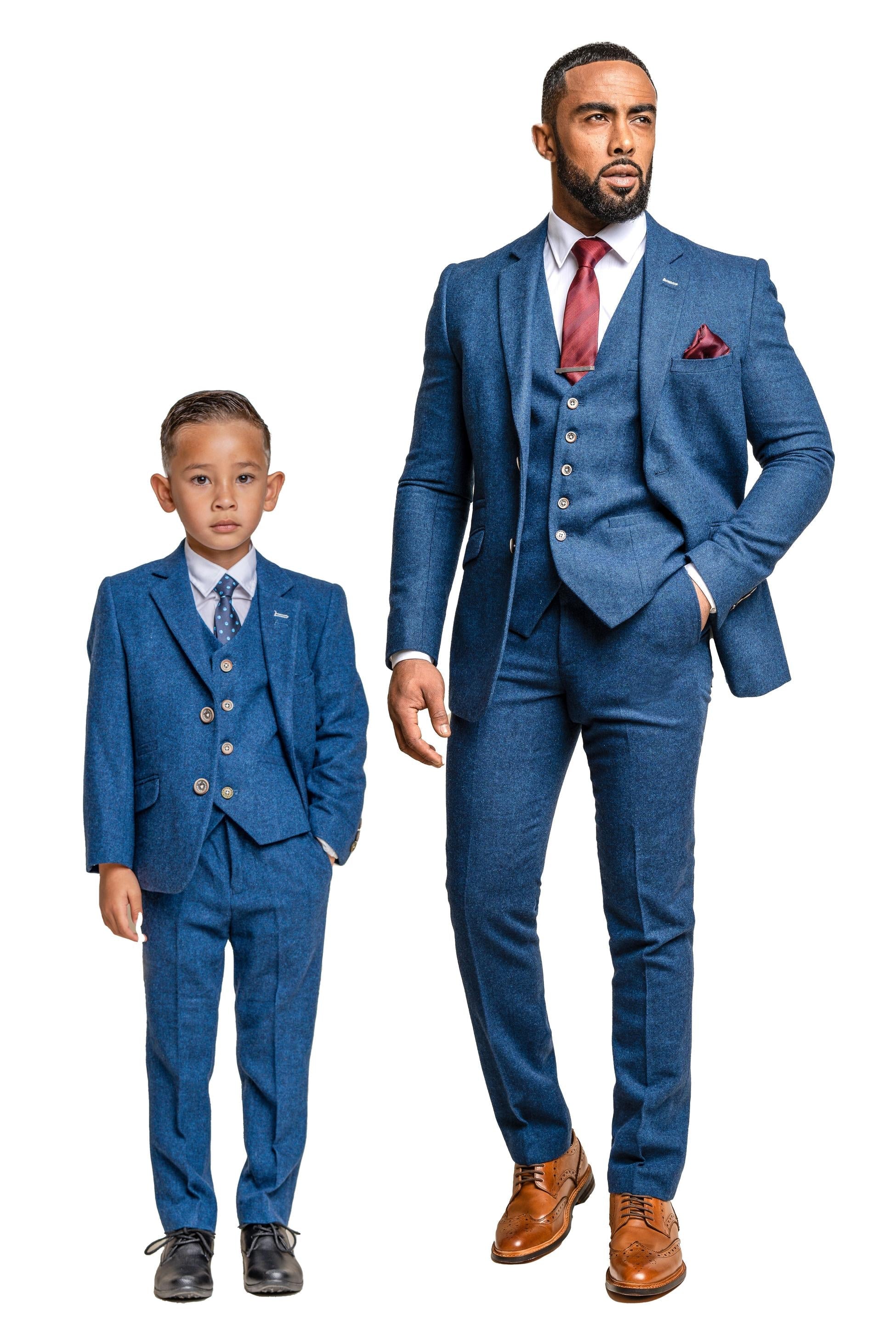 Slim Blue Suit for Men – Blue