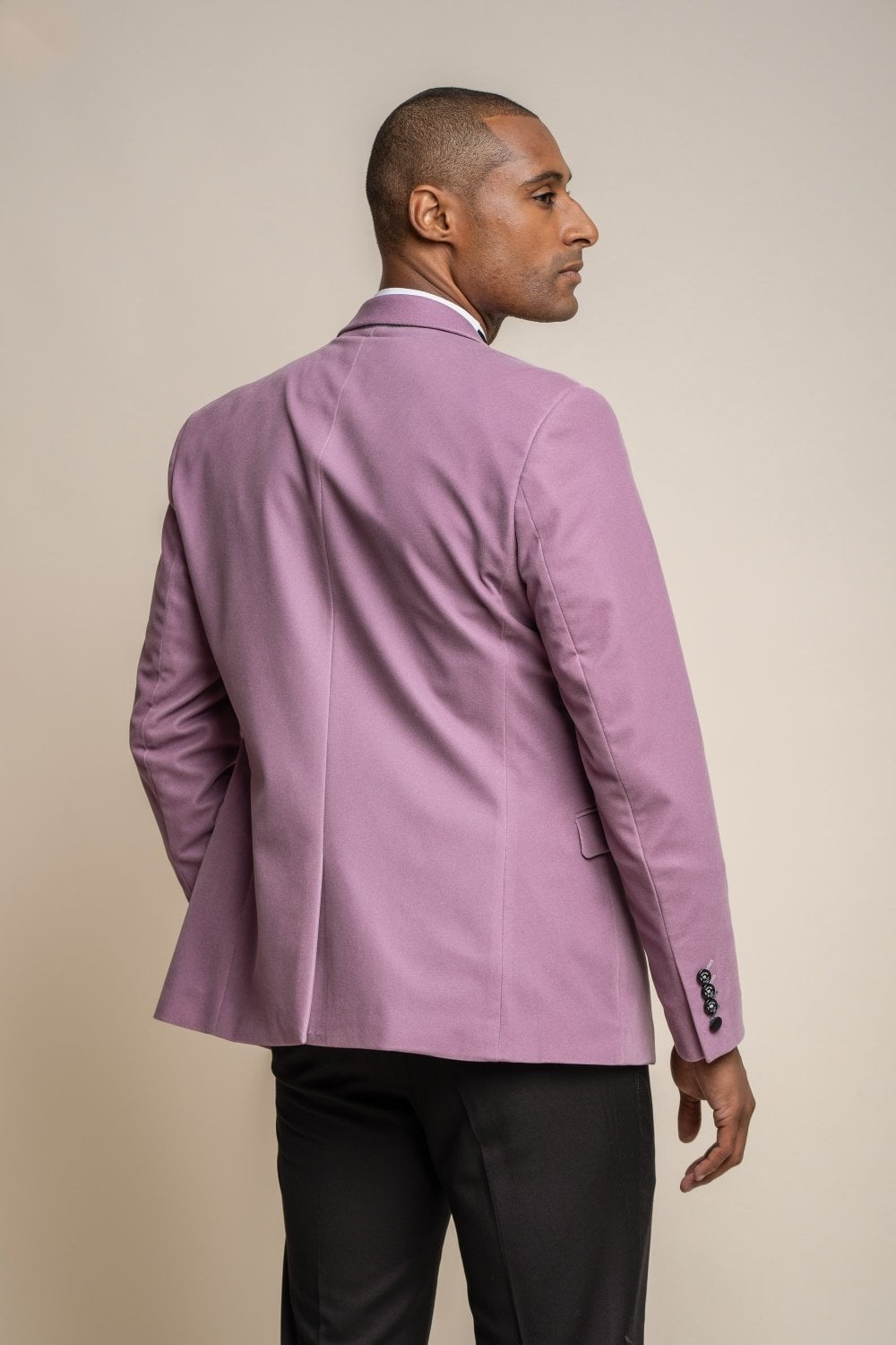 Mens Lavender Slim Fit Velvet Tuxedo Blazer ROSA