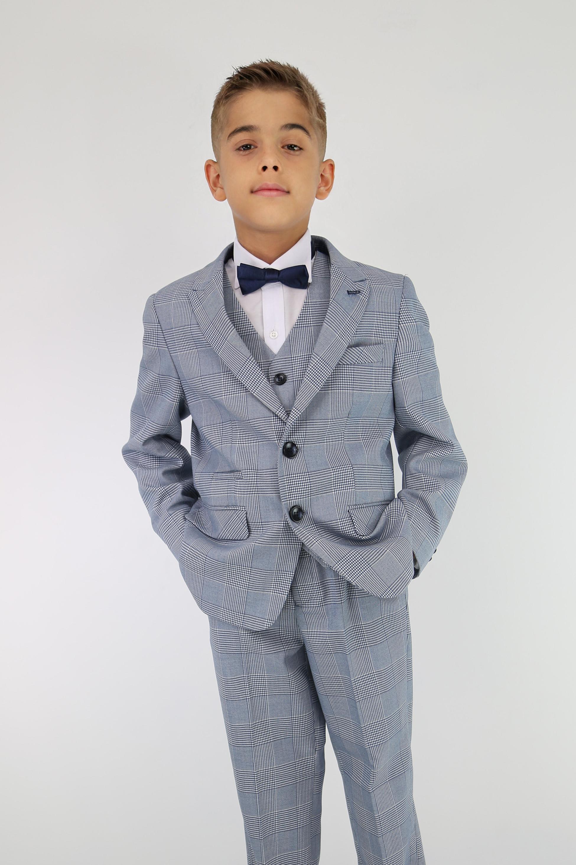 Tailored Blue Suit for Boys – Sky Blue