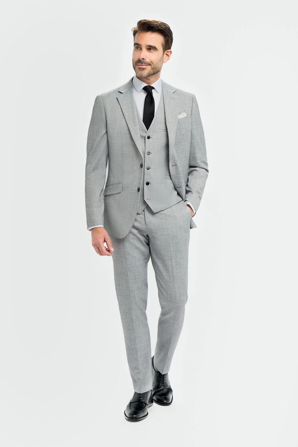 Mens Grey Premium Slim Fit Suit MALIBU