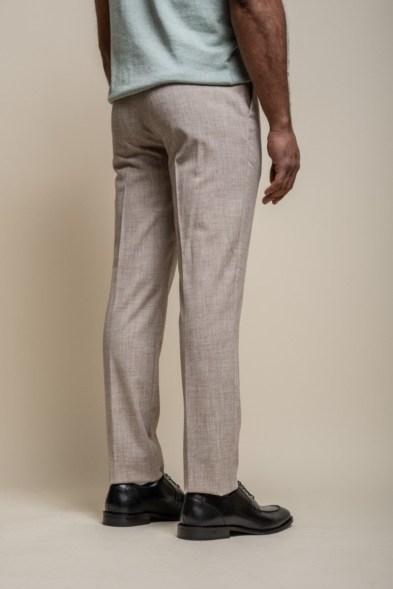 Men's Tokyo Slim-Fit Formal Trousers – Fawn Brown