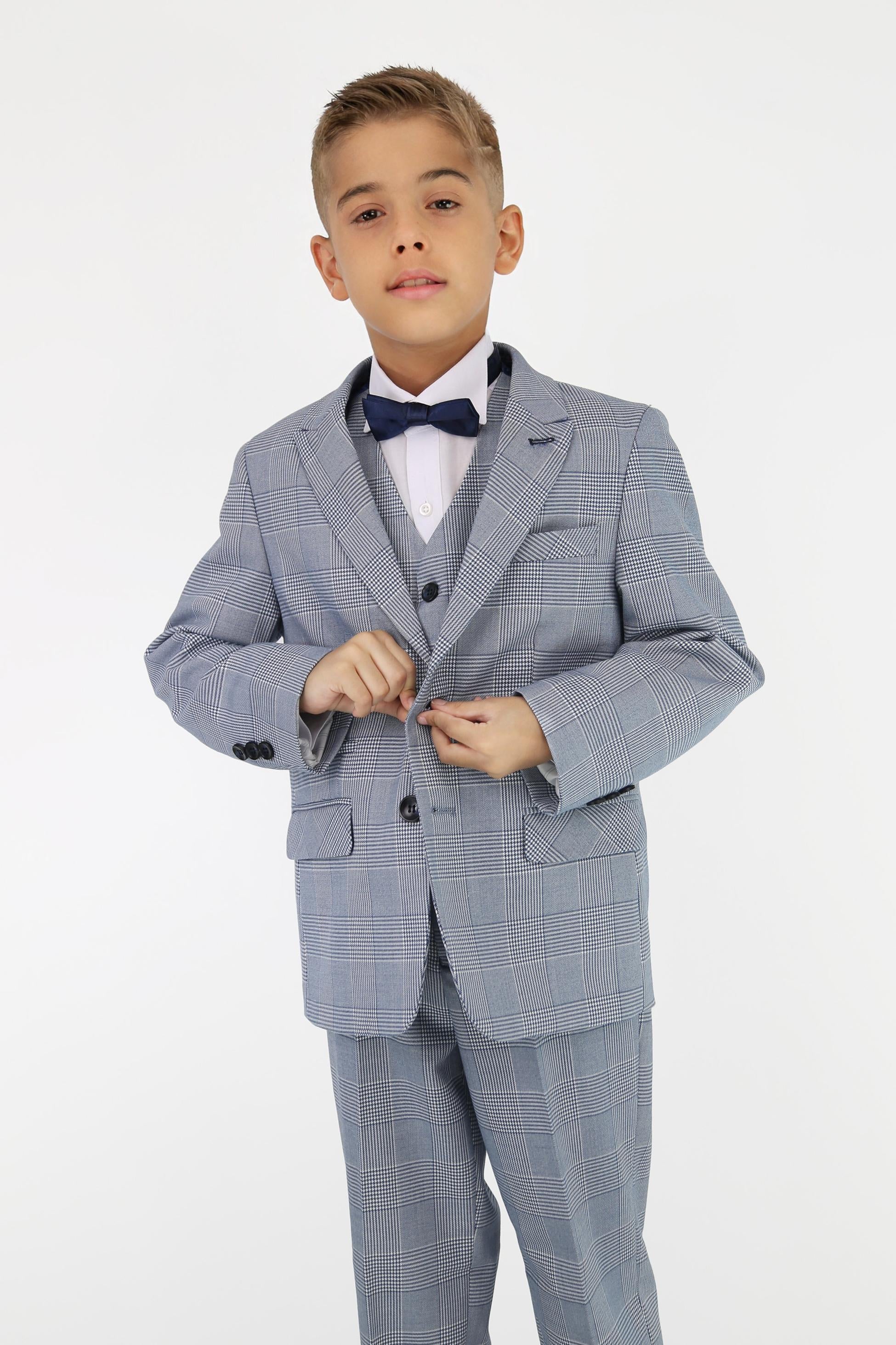 Tailored Blue Suit for Boys – Sky Blue