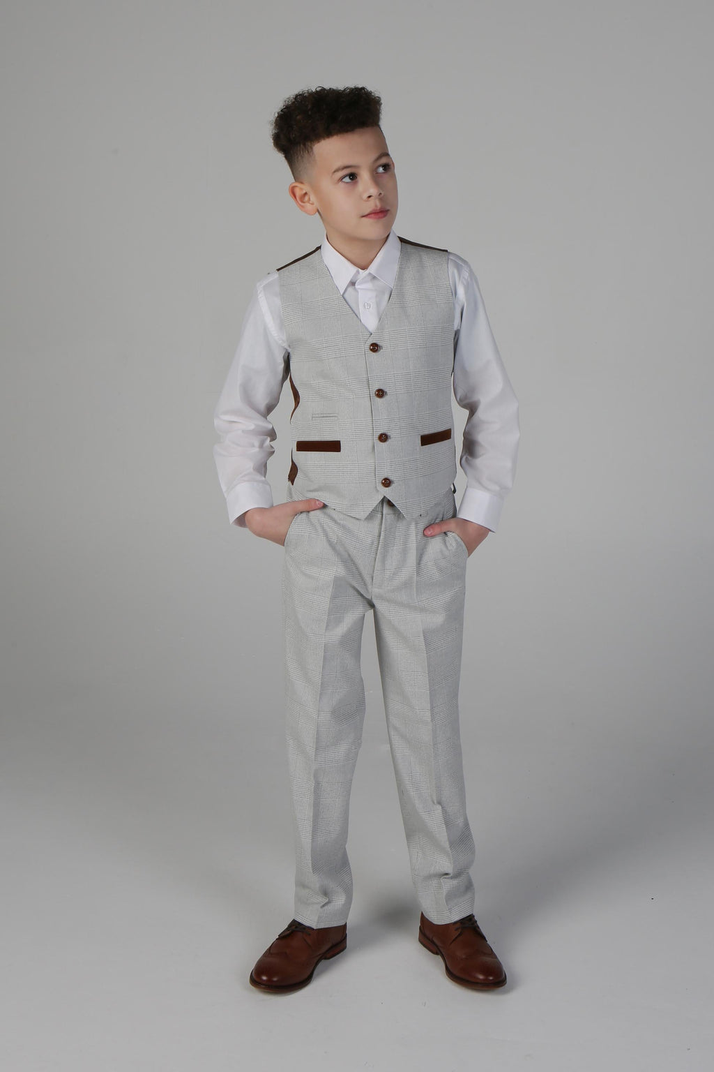Tailored Beige Suit for Boys – Stone Beige