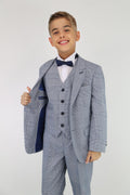 Boys‚ Plaid Check Suit Tailored Fit   |SIRRI Boys Formall Wear