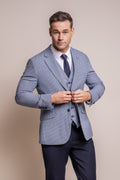 BARESI Blue Men's Slim-Fit Suit
