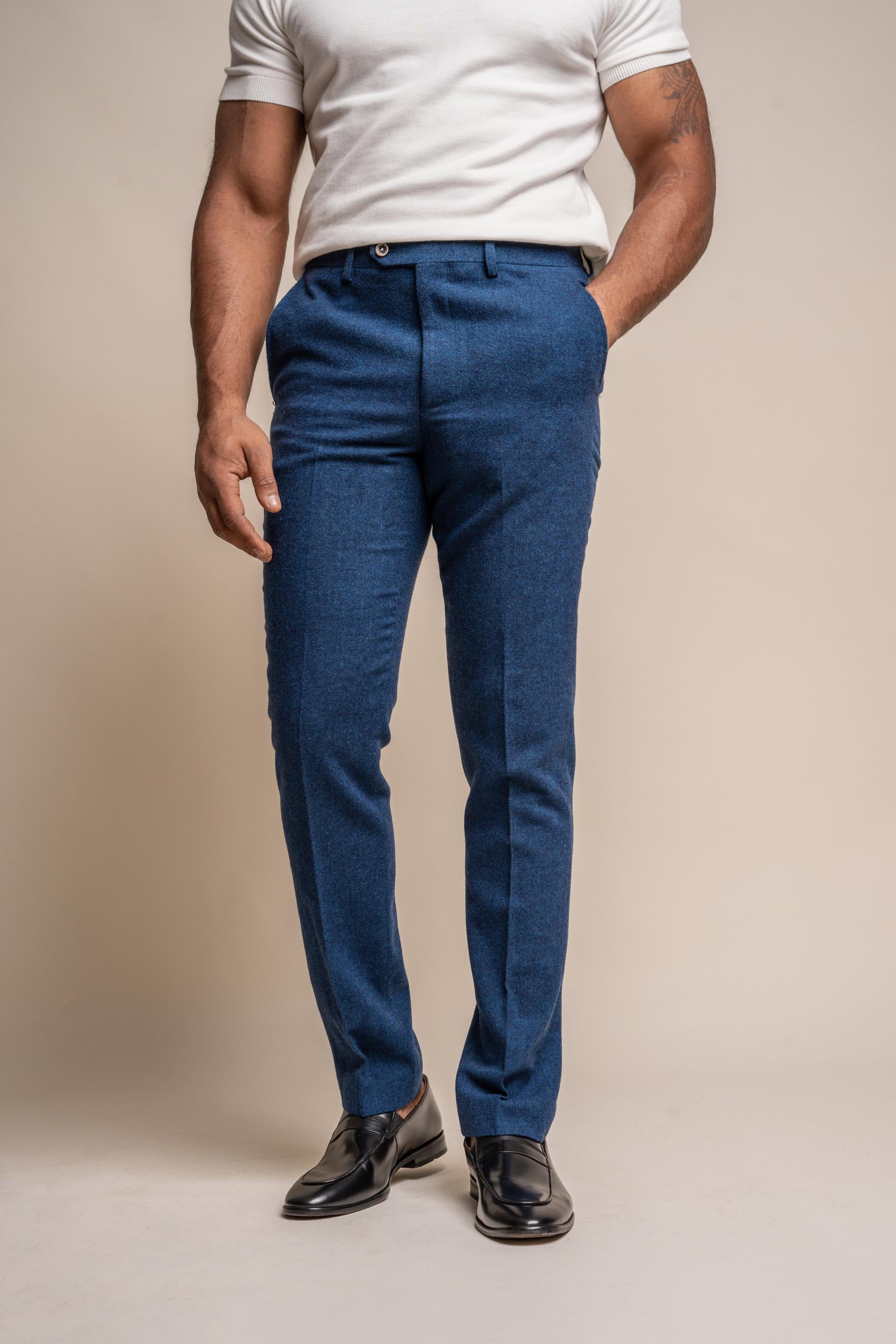 Slim Blue Suit for Men – Blue