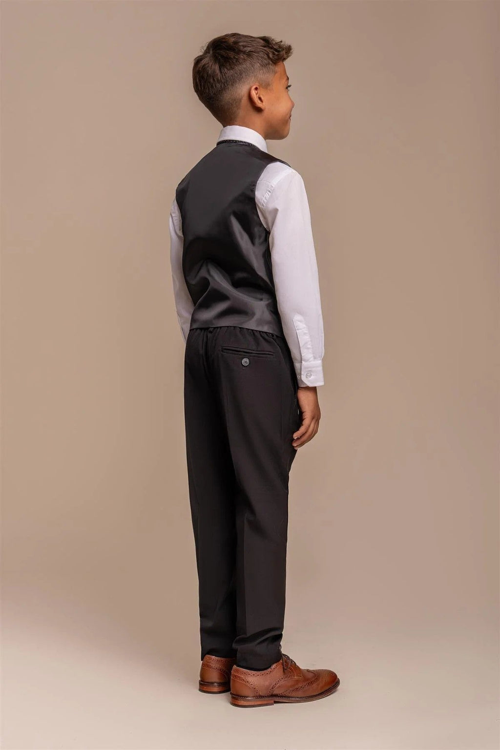 Slim Black Suit for Boys – Black