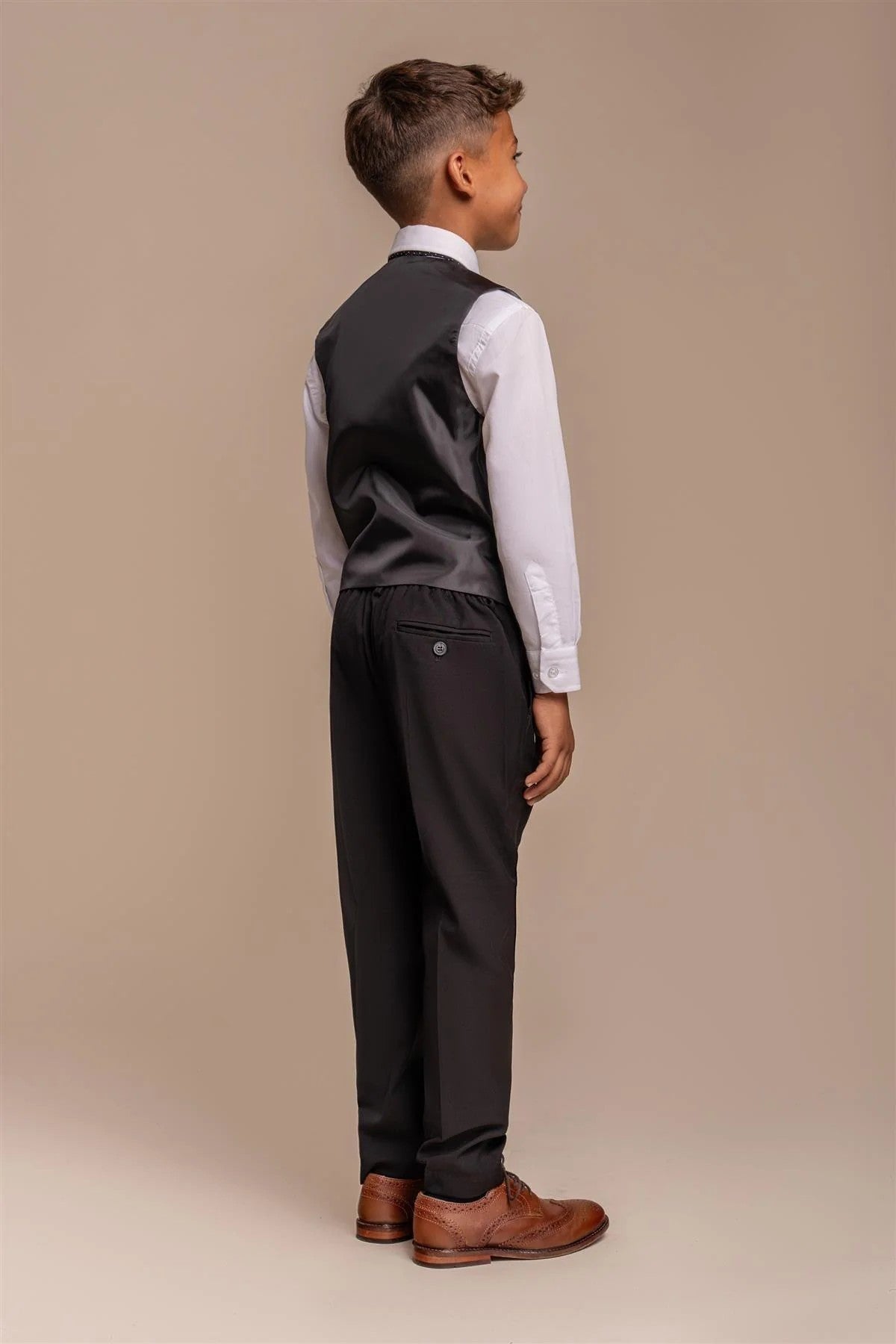 Slim Black Suit for Boys – Black