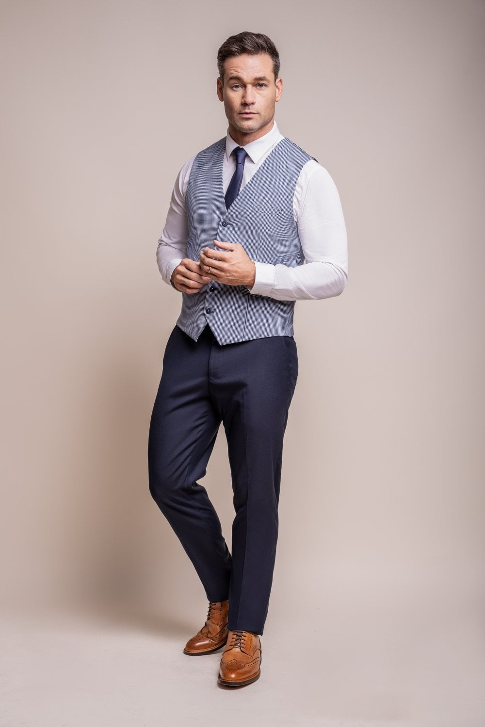 BARESI Blue Men's Slim-Fit Suit