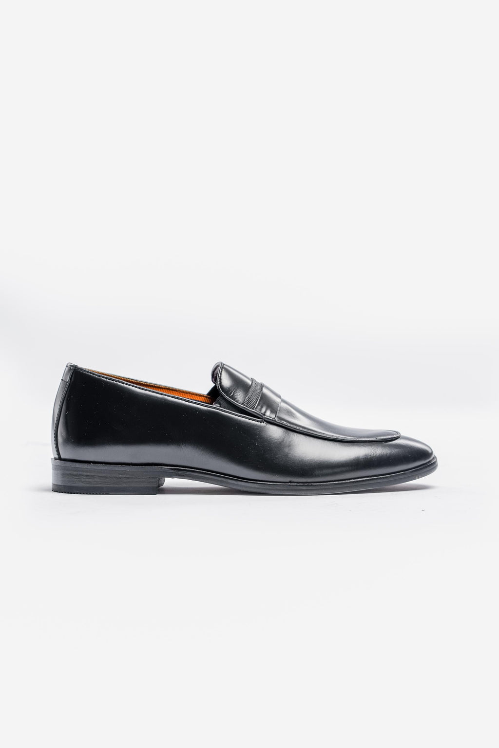 Mens Black Classic Slip On Loafers RENO