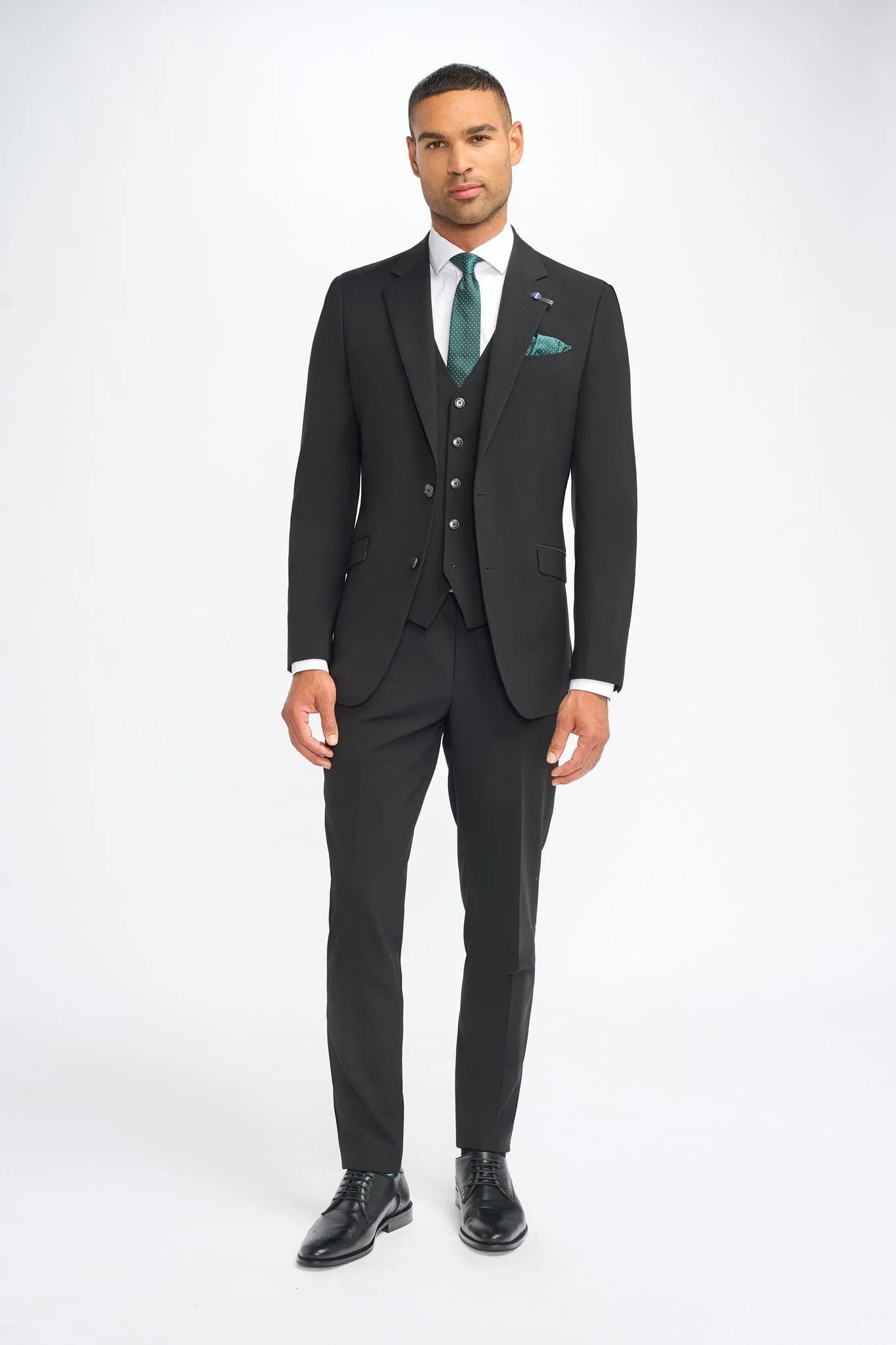 Slim Black Suit for Men – Black