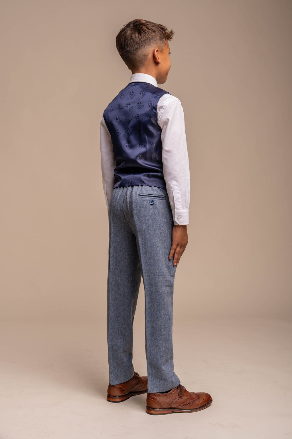 Slim Blue Suit for Boys – Light Blue