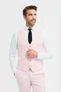 Mens mauve slim fit textured formal waistcoat Tropez