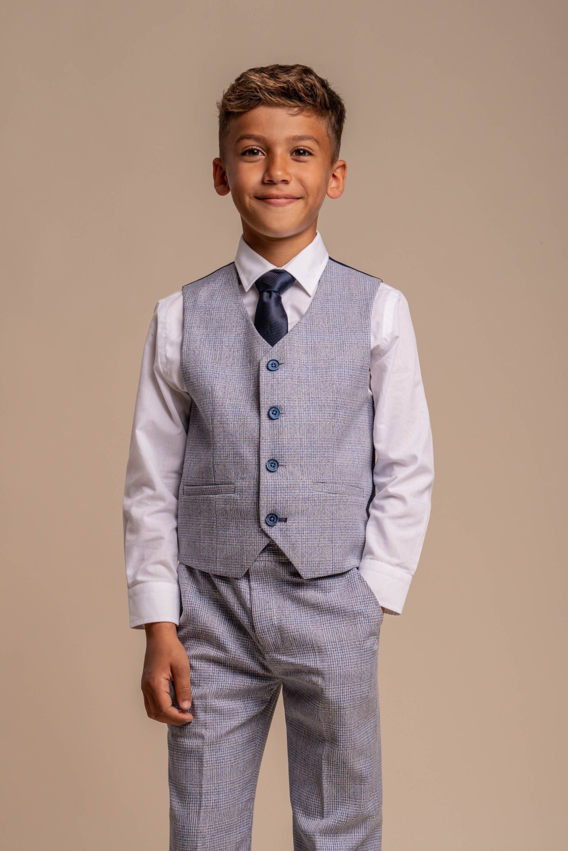 Slim Blue Suit for Boys – Blue
