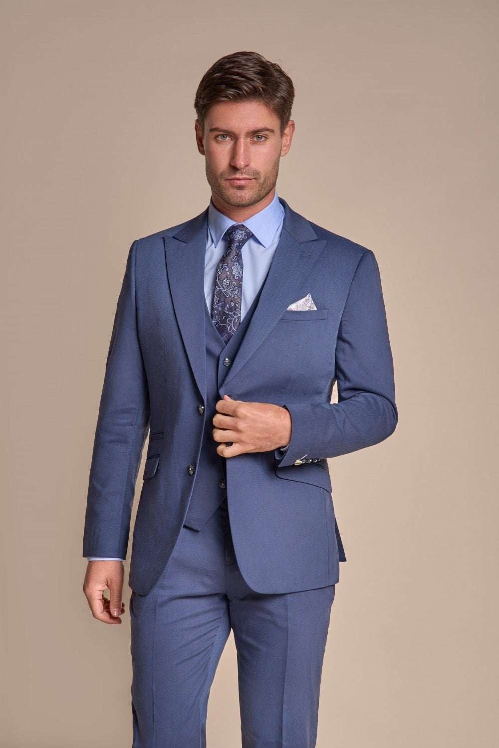 SPECTER Blue Men's Slim Fit Suit