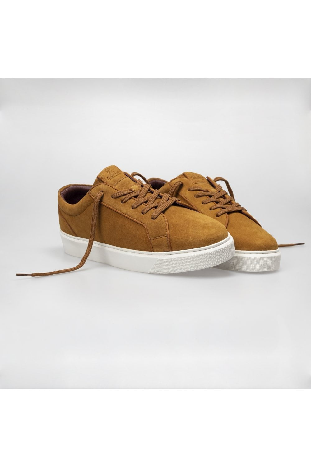 Mens Mustard Thick Rubber Sole Lace Up Sneakers