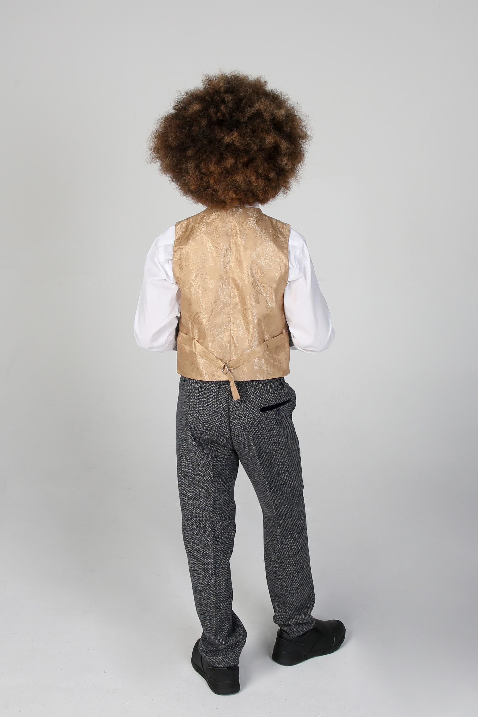 Tailored Grey Suit for Boys – Navy Blue