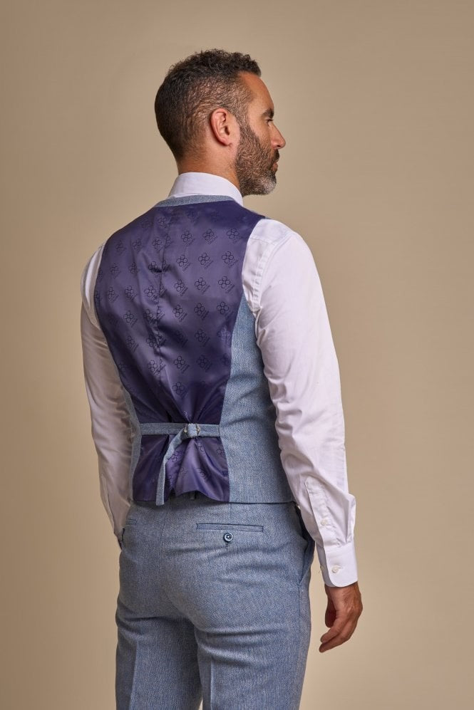 Slim Blue Suit for Men – Light Blue